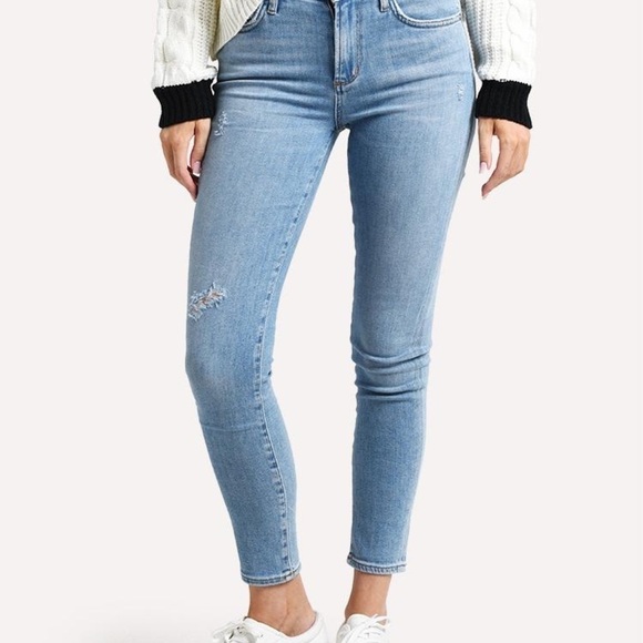 Agolde Sophie Mid Rise Ankle Jeans in Thriller 27 - Picture 2 of 12